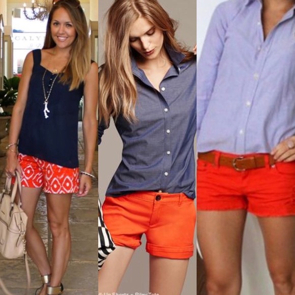 Orange Lace Layered Shorts - Picture 3 of 6